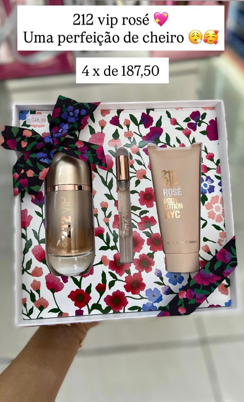 Kit 212 VIP Rosé Carolina Herrera — Perfumaria Drogaria do Filho